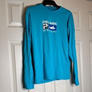 Pelagic Ocean Blue Long Sleeve Tee rashguard